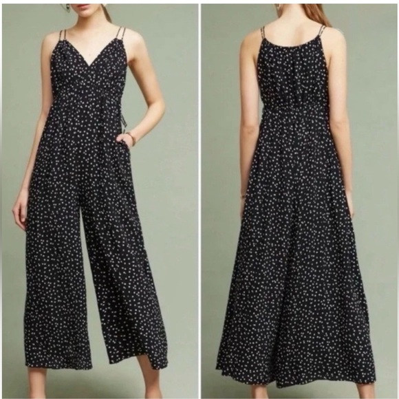 Maeve Pants - Anthropologie Finley Wide-Leg Jumpsuit PolkaDot 6